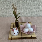 ちりめん細工・お月見だんごとうさぎ(1)