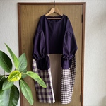 natural**ワッシャーパッチ風バルーンOP**パープルC