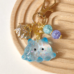 ⑤めんだこ　持ち歩ける海の仲間たち♡キーホルダー　レジン　海塗り