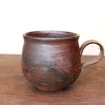 備前焼 コーヒーカップ(大)　ロクロ目・特選　c7-101