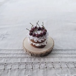 ミニチュア　ミニチュアスイーツ　ミニチュアケーキ　アメリカンチェリーの英国風ネイキッドケーキ