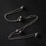 ヨーロッパ製　ヴィンテージ シルバー　ロングネックレス（透かしシルバーボール・シルバー835）　N74