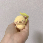 ひよこあみぐるみ🐥葉っぱの傘でおっちん