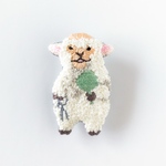 【限定公開】刺繍ブローチ「セルフカット」