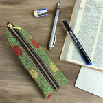 【薔薇柄】畳縁　テトラ型　ペンケース　レトロ　ベルばら風　おうち時間