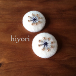 ビーズと刺繍のブローチ