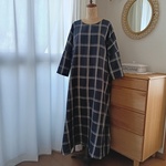 フレンチリネンのベーシックワンピース