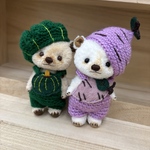 ハンドメイド　食欲の秋🍂近し⁉️ホクホクかぼちゃ🎃コスチュームの小さなテディベア風クマぬいぐるみ🧸
