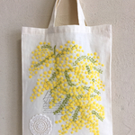 ミモザ☆ 羊毛刺繍トート