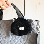 カラビナポーチ　ブサ黒猫ちゃん（Lサイズ）