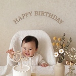 木製 レターバナー HAPPY BIRTHDAY ハッピーバースデー ペット 誕生日 飾り 犬 猫 バースデープレート おうちフォト 撮影小道具 1歳
