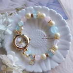 春空とお花のジュエルウォッチ（ブレスレットウォッチ）