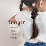 お花のレジンヘアゴム🤎ブラウン🤎 2本セット ヘアゴム キッズヘアゴム お花のヘアゴム レジンヘアゴム