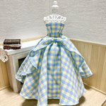 1/6ドール　　ドレープドレス　チェック