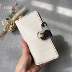 ◆7色◆ハートハラコの本革手帳型スマホケース[多機種対応]iPhone17.x.max.Xperia.Galaxy