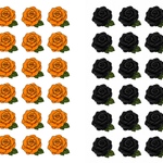 何かと使える薔薇【オレンジ・黒】