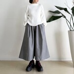 フレアーパンツ　* Cotton Twill ヘリンボーン柄 *
