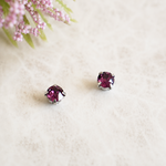 まるでピアス＊ひと粒のマグネットピアス＊アメジスト＊シルバー