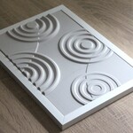3D立体 ウォールアート パネル 「水輪」 (フレーム付) | ミニマル・和モダンインテリアに