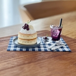 【142】ミニチュア パンケーキセット（ダークチェリー）