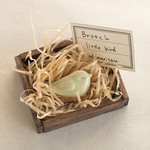 ことりのブローチ【ブルーグリーン】Ceramic Brooch