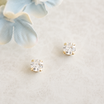 まるでピアス＊ひと粒のマグネットピアス＊クリスタル＊ゴールド