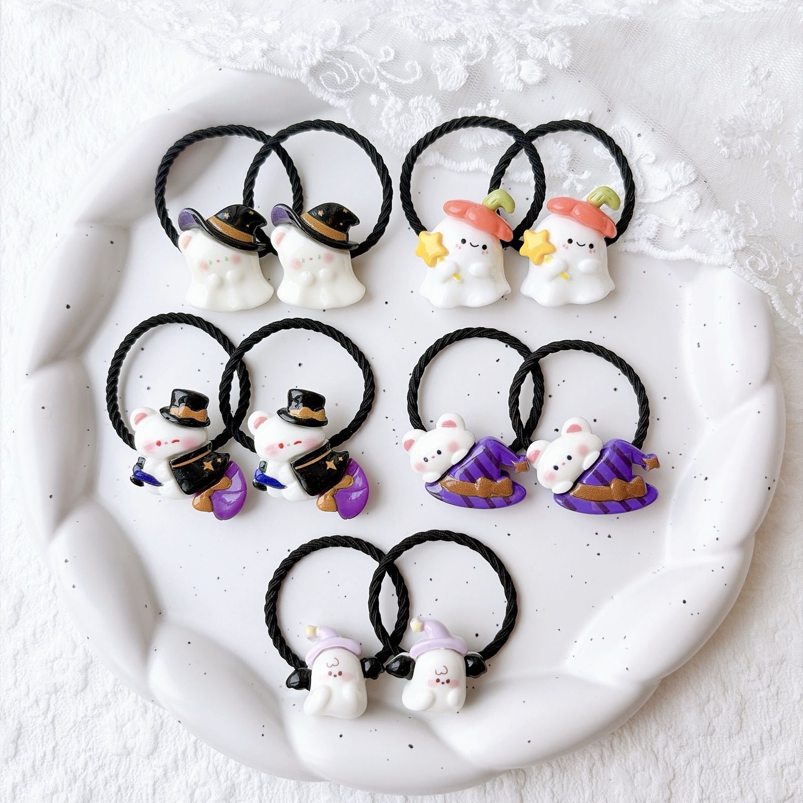 2個セット》 ハロウィンヘアゴム / キッズヘアアクセサリー キッズ