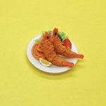 ミニチュアフード「洋食屋さんのエビフライ」