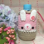 【re19820430様ご注文品☆】パステルカラーうさぎちゃんのペットボトルケース280ml用☆