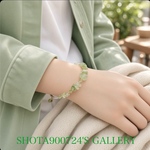 ［再販4］プレナイト　さざれブレスレット　#minne_new  #プレナイト#Swarovski