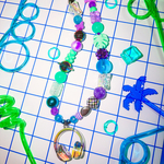 🎧🟣ヘッドホンネックレス🔵🌿