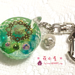 泡玉のティーカップ（緑色） キーホルダー*