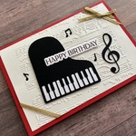【誕生日カード】ピアノ