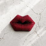 WINE RED KISS ★ 立体ビーズブローチ