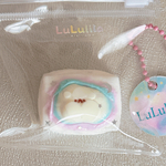 LuLulila おもちハムスター（ピンク×ブルーグリーン）ハンドメイドスクイーズ