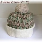 新作 次回未定フリーサイズ　ポンポンつきニット帽　ラトビア風