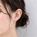 耳に沿う　極小　ドロップミニフープピアス  （ゴールド/シルバー ）　ピアス　華奢　メンズ　シンプル　低金属アレルギー対応　プチギフト　ワンタッチ　プチピアス　ギフト　お呼ばれ　秋　フープ　ハロウィン