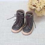★22/11/12 更新 再販★『送料無料』 ミニチュア ショートブーツ 内縫いブーツ DarkGray 【ネオブライス リカちゃん インテリア】