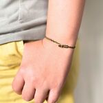 つけっぱなし ブレスレット ミサンガ アンクレット 水に強い 金属アレルギー配慮 ステンレス 誕生石風 紐 ゴールド 切れにくい 足首 おしゃれ ジルコニア 
