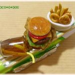 ハンバーガーのデコボールペン