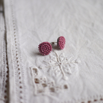 【刺繍】レトロなローズのピアス/イヤリング