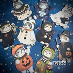 送料無料【A246-Sコラージュ素材】Glee紙モノ/シール ジャンクジャーナル　猫　ハロウィン　デザインペーパー　ヴィンテージ 