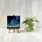 プチキャンバス絵画シリーズ♡アクリル画《原画》 ✴︎ 星のまたたきと街灯り✴︎