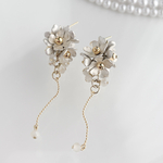 【New】大人の魅力♡白銀フラワー×金属アレルギー対応×ピアス/イヤリング