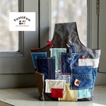 tuttifun＊Denim Mosaic One Handle Bag     A392