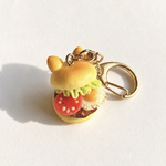ミニチュアハンバーガーのチャーム　ねこ