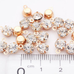 バラ売り可*°カン付き ストーンチャーム*° ガラスストーン5mm