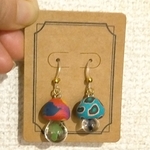 ガラスに紡ぐ、おとぎ話のキノコピアス【1点限定品】