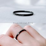 『～光沢のある輝き～』 アンティークブラック シンプル リング 指輪 ステンレス 刻印 名入れ 〈1本価格〉