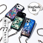 77デザインから選べる天然貝スマホショルダー iPhone17/17pro/17promax【MagSafe 対応 】